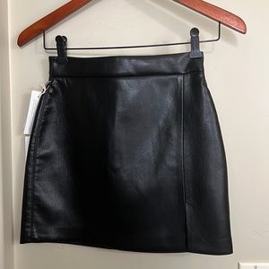 Black Vegan Leather Aritzia Skirt